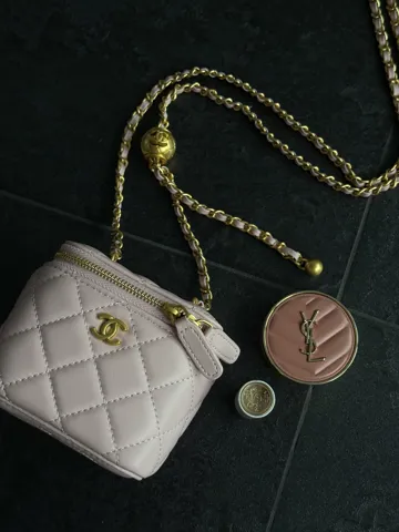 Chanel Classic powder Lambskin Pearl Crush Mini Vanity Case Магнітна Коробка
