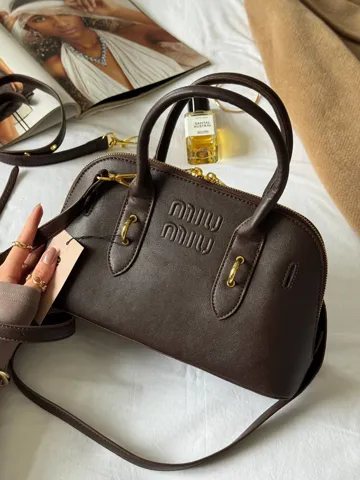 Miu Miu Aventure Nappa Leather Top-Handle Bag Chocolate [оригінальна коробка]