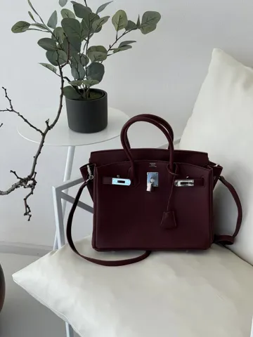 Hermès Birkin 30 Burgundy (Магнітна коробка)