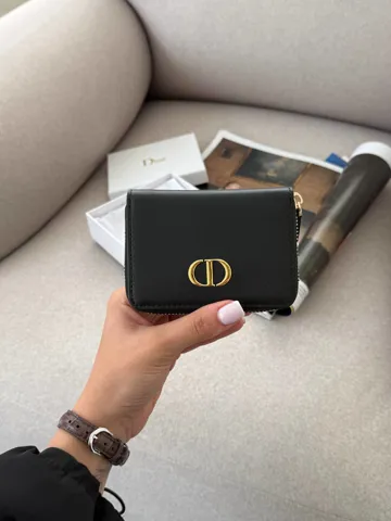 Christian Dior 30 Montaigne Dahlia Purse in Black/Gold