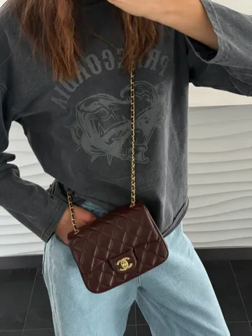 Chanel Mini Classic Single Flap Brown