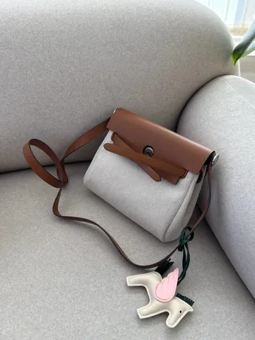 Hermès Herbag Zip 20 Bag Grey/Brown