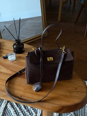 Balenciaga Rodeo Brown Suede/Gold Hardware