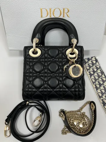 Dior Mini Lady Dior Bag Black/Gold
