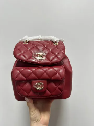 Chanel Mini Duma Backpack Red/Gold