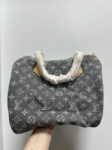 Louis Vuitton Speedy Soft 30 Monogram Denim Washed Gray