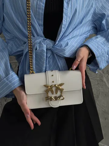 Pinko Mini Love Bag One Simply White/Gold [оригінальна коробка]