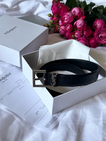 Yves Saint Laurent Belt Black/Silver