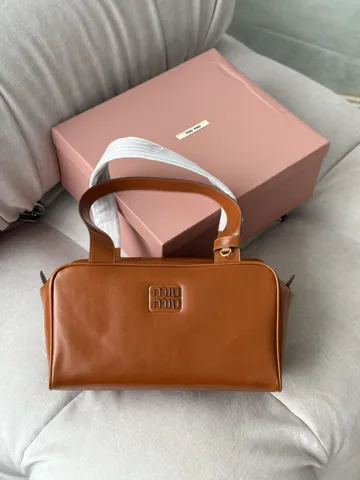 Leather top-handle bag
